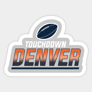 Denver Football Team Sticker